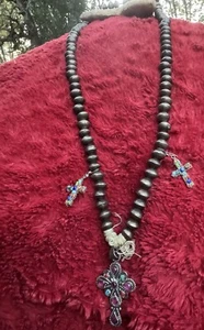 Sterling SILVER ANTIQUE VINTAGE NATIVE AMERICAN/Spanish 1800's Necklace.C Story - Picture 1 of 15