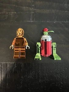 Lego Custom Orange Chrom C-3PO & Rot/Grün/Silber R2-D2 Testdrucke - Bild 1 von 1