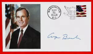 George H W Bush Ltd Edition Commemorative Envelope With Autograph Reprint *1389 - Picture 1 of 1