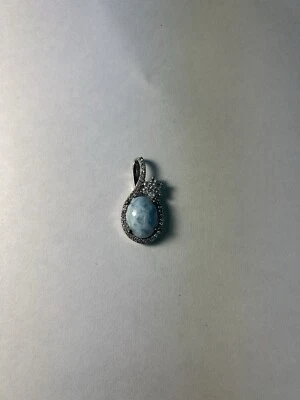 Colgante piedra azul plata de ley Foto 1 de 2