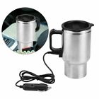 12V Car Travel Heated Mug Stainless Steel Water Heater Cup Kettle 450Ml