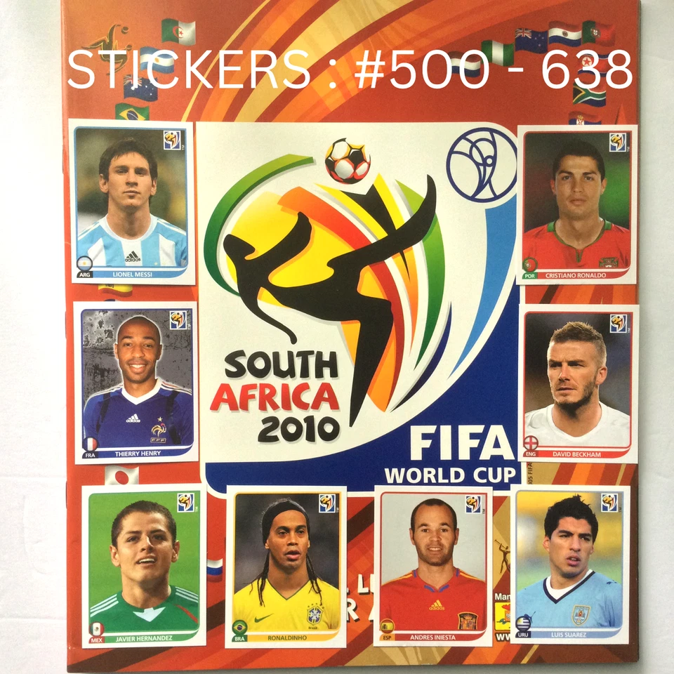 2010 Panini World Cup South Africa Stickers #500-638 Pick to Complete Your Album - Image 1 of 1