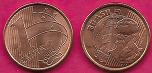 BRAZIL 1 CENTAVO 2004 UNC PEDRO ALVARES CABRAL A PORTUGUESE NAVIGATOR WHO DISCOV - Picture 1 of 1