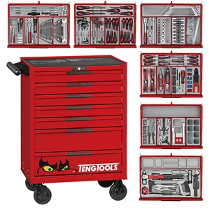 Teng Tools 516 Piece PRO35 26 Inch Wide Red Mixed Mechanics Hand Tool Kit - Picture 1 of 5