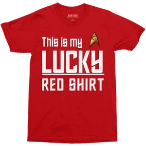 Star Trek My Lucky Red Shirt T-Shirt - Picture 1 of 2
