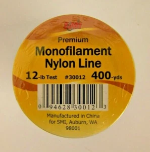 Beau Mac SMI Monofilament Fishing Line Premium 12 LB 400 YDS #30012 Blue New - Picture 1 of 3