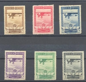 1929 PRO EXPOSICIONES DE SEVILLA Y BARCELONA EDIFIL 448/53 * MH LUJO TC11000 - Bild 1 von 2