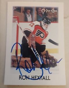 Ron Hextall Philadelphia Flyers OPC mini 87-88  Autographed #16