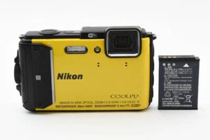 Nikon Coolpix AW130 Waterproof Digital Camera Yellow English Language used - Picture 1 of 5