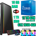 Gaming Computers Desktop Pc Intel 11Th Core I5 Gtx 1650 4Gb 1Tb Hdd 240Gb Ssd