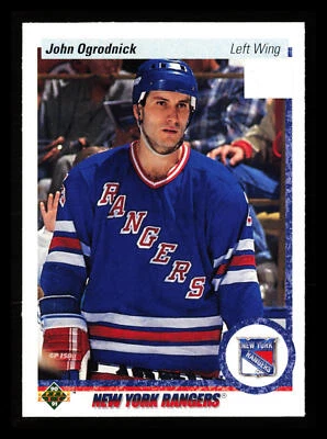 John Ogrodnick 1990-91 Upper Deck Hockey NHL #258c New York Rangers - Image 1 of 2