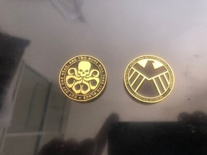 Marvel agents Of S.H.I.E.L.D / HYDRA Shield Challenge Coin Gold