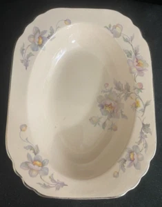 Antique LIMOGES SEBRING OHIO PINK DECORATIVE SERVING BOWL SILVER MOON Rare - Picture 1 of 6