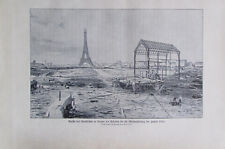 ca. 1901 Ansicht der Marsfeldes zu Beginn der Arbeiten Weltausstellung - Druck