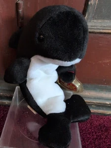Ty Beanie Babies MWMTs - Waves the Orca Whale - Picture 1 of 4