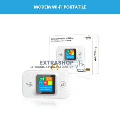 Modem Router WiFi Portatile 4G SIM GSM 300Mbps Hotspot Mobile con Display LED - Immagine 1 di 4