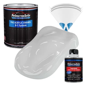 ProductionShop High Gloss Super Bright White Acrylic Enamel Quart Kit Auto Paint - Picture 1 of 1