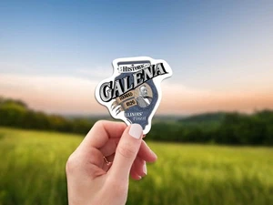 Galena Illinois Travel Luggage Sticker, Ulysses S Grant Home, Vacation Souvenir - Picture 1 of 4