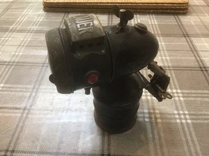 VINTAGE 1930s BLACK BAUER ACETYLENE CARBIDE MOTORCYCLE - BICYCLE -FRONT LAMP - Picture 1 of 13