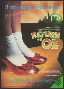 VOLVER A OZ - Original 1985 impresión AD / ANUNCIO _ Walt Disney _ Zapatillas Rubí - Imagen 1 de 1