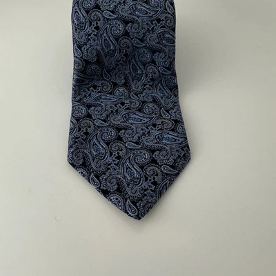 Daniel Cremieux Tie Seven Fold Blue Paisley Signature Limited Edition 60.5x3.75 - Image 1 of 4