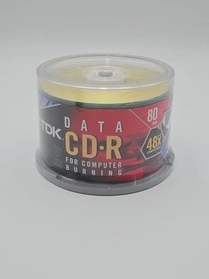 TDK Data CD-R 80 Min 700MB 30 pack spindle 48x Compatible Writable New Sealed - Image 1 of 3