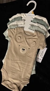 Carter's Chicos 1 pieza Manga Corta Tejido Body Nuevo en Caja Pullover Entrepierna a Presión Conjunto de 5 - Imagen 1 de 7