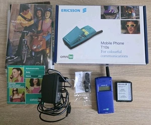 Ericsson T10s telefon komórkowy niebieski z oryginalnym opakowaniem nieużywany/darmowy - Zdjęcie 1 z 9