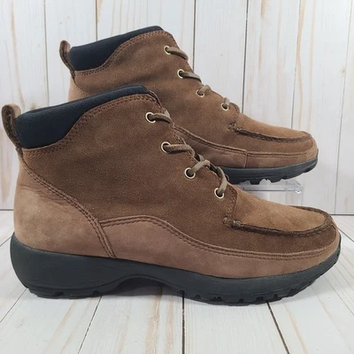 Botas de Senderismo Lands End Para Mujer Talla 9.5 D Anchas Marrón Gamuza Estilo Chukka Foto 1 de 4