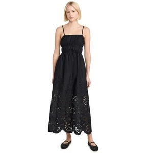 Madewell Embroidered Tank Poplin Trendy Midi Dress US Women's 4 New - Picture 1 of 10