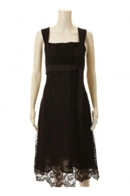 BANDOLINO women’s lightweight brown lace sleeveless dress Sz 12 - Imagem 1 de 2