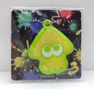 Splatoon 3 squid inkling yellow plastic keychain charm 2" - Picture 1 of 1