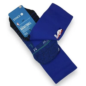 Stance NBA Fusion Basketball Socks Medium 6-8.5 Royal Blue Cushioned Crew 559 - Picture 1 of 2