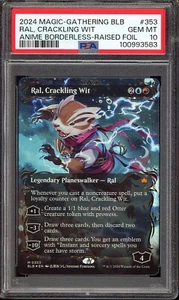 MTG: Ral, Crackling Wit 0353 Bloomburrow Anime Borderless Raised Foil - PSA 10 - Picture 1 of 2