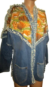 Abrigo Chaqueta Mujer Wrangler Vintage Personalizado Increíble Hecho a Mano Talla L Grande - Imagen 1 de 6