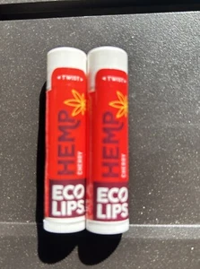 2X ECO LIPS Hemp Cherry Lip Balm 0.15 oz • Sealed - Picture 1 of 1