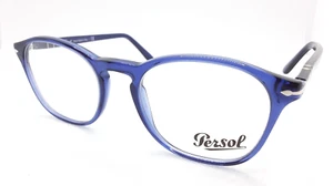 Persol PO3007-V 1015 Cobalto Blue Optical Eyeglasses Frame RX 50-19-145 Italy - Picture 1 of 11