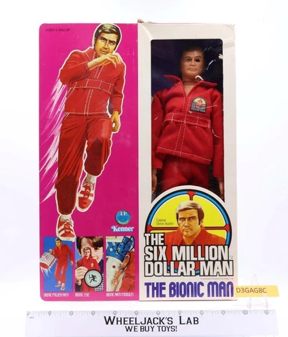 Col Steve Austin Doll Six Million Dollar Man Bionic Man 1975 Kenner NEW SEALED Cover