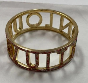 Louis Vuitton M65690 Bracelet Milleunne Rhinestone Bangle Gold Used from Japan - Picture 1 of 7