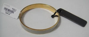 NWT J. CREW Gold-Grey Wrist Bangle Bracelet Cuff - Picture 1 of 5