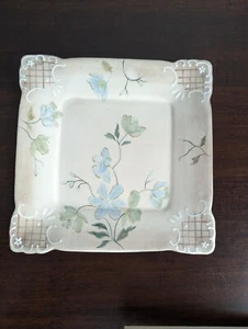 Tracy Porter Plate Square 8 in Hand Painted Floral  - Picture 1 of 17