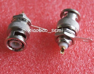 Conector recto de montaje en panel de soldadura mango macho enchufe macho BNC de 5 piezas - Imagen 1 de 1