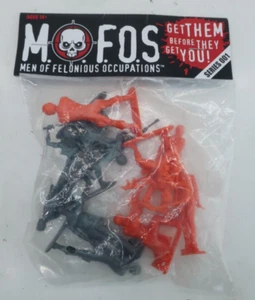 MOFOS Men of Felonious Occupations Series 1 Orange Gray Plastic Assassins 10 Pcs - Picture 1 of 10