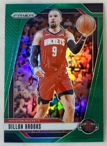 Dillon Brooks 2024 Panini Prizm NBA Green Prizm #213 Houston Rockets - Foto 1 di 2