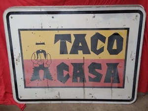 9t TACO CASA RESTUARANT/COURTYARD MARRIOTT ADVERTISING HWY EXIT SIGN 48X36" - Picture 1 of 2