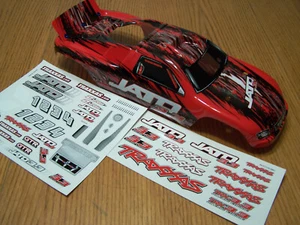 Fits Traxxas 55077 3.3 Jato Red Black ProGraphix Factory Painted Body w/ Decals - Picture 1 of 7