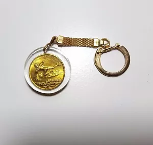 Llavero moneda de la suerte acuario vintage llavero llavero coleccionable - Imagen 1 de 3
