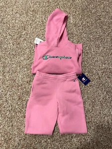 Champion Spirited Pink Hoodie and Sweatpants Outfit - Girls 10-12 (M) - Picture 1 of 5