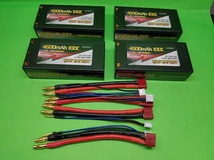4 PACK VANT 7.4V 4600mAh 100C 2S SHORTY LIPO BATTERY ORION REEDY GENS ACE LOSI - Picture 1 of 1