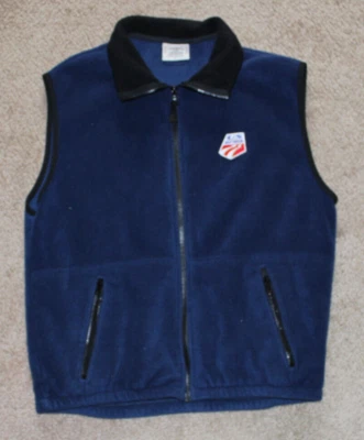 Chaleco polar azul cuello equipo esquí de Estados Unidos 2006 vintage adulto talla grande Dannon Foto 1 de 4